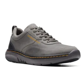 Clarks Mens Professional Dark Grey Leather Lace-up Shoes