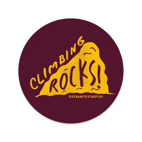 Climbing Rocks! — 2.5" Rock Climbing Sticker