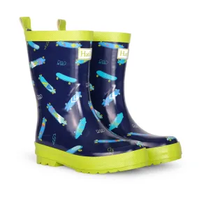 Hatley Rad Longboards Shiny Rain Boots