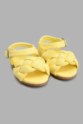 Yellow Braided Strap Sandal